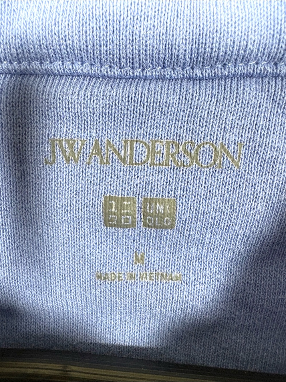 JW Anderson x Uniqlo Blue Half Zip Cropped Sweatshirt Women’s Medium - Picture 3 of 9